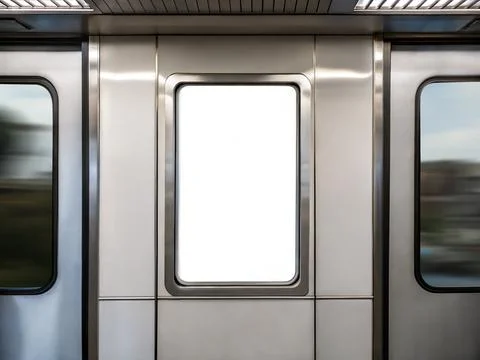An image of a billboard on a subway Stock Illustration