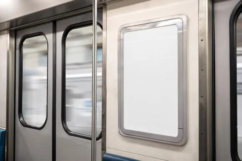 An image of a billboard on a subway Stock Illustration