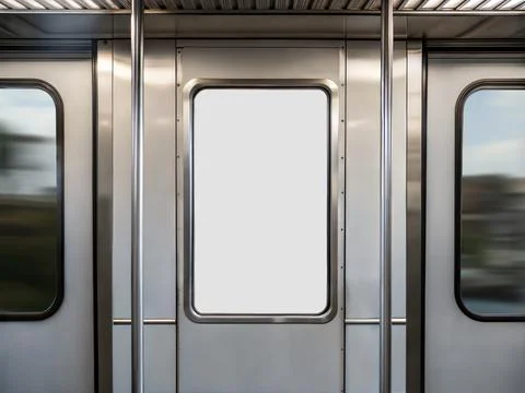 An image of a billboard on a subway Stock Illustration
