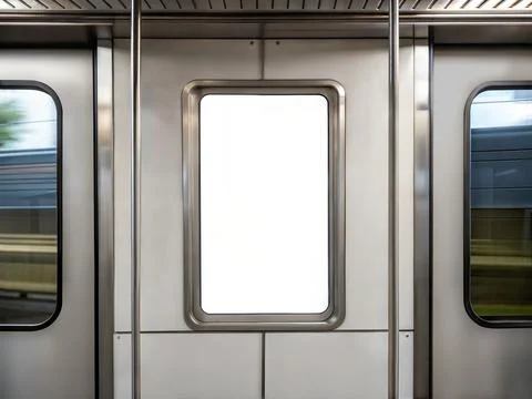 An image of a billboard on a subway Stock Illustration