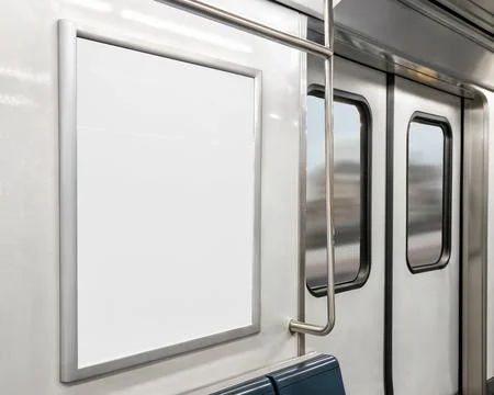 An image of a billboard on a subway Stock Illustration