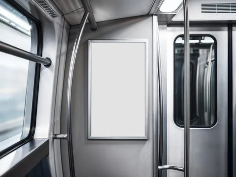 An image of a billboard on a subway Stock Illustration