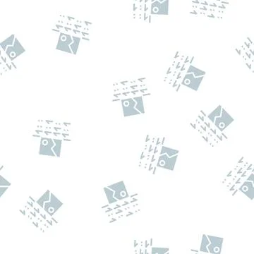 Image binary code glyph vector seamless pattern Stock Illustration