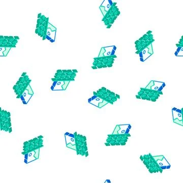 Image binary code isometric icon seamless pattern Stock Illustration