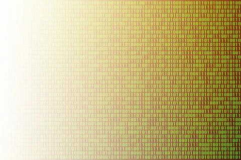 An image of a binary code made up of a set of green digits on a black backgro 写真素材