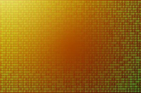 An image of a binary code made up of a set of green digits on a black backgro 写真素材