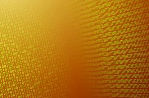 An image of a binary code made up of a set of green digits on a black backgro 스톡 사진