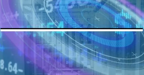 Image of binary code over background in globe and mid Stock Illustration