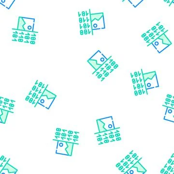Image binary code vector seamless pattern Stock Illustration