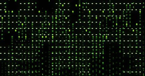 Image of binary coding and data processing Foto stock