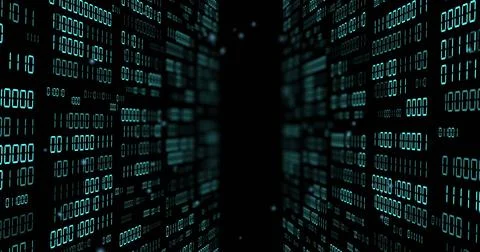 Image of binary coding and data processing Stock Photos