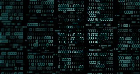 Image of binary coding and data processing 스톡 사진
