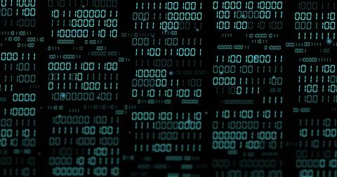 Image of binary coding and data processing 写真素材