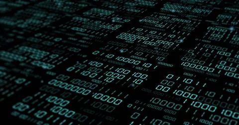 Image of binary coding and data processing Stock Photos