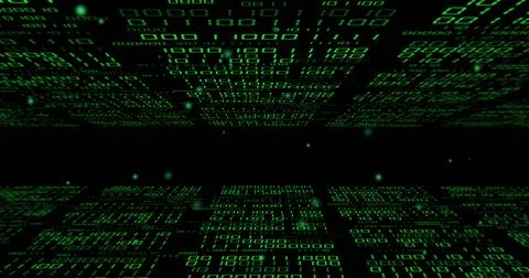 Image of binary coding and data processing Stock Photos