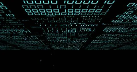 Image of binary coding and data processing Foto stock