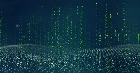 Image of binary coding digital data processing 写真素材