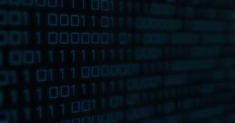 Image of binary coding over black background Stock Illustration