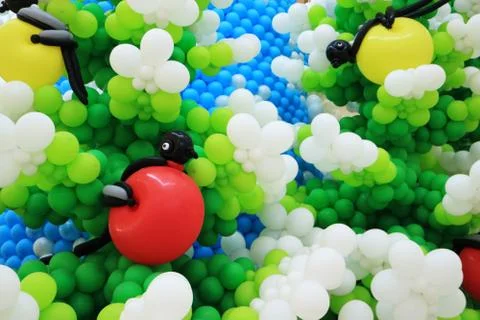 The image of a bird made up of balloons. Stock Photos