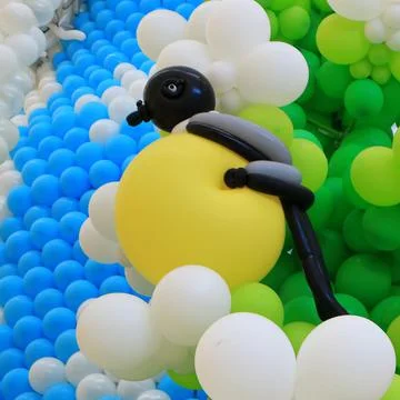 The image of a bird made up of balloons. Stock Photos