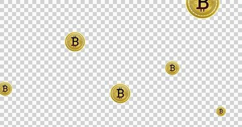 Image of bitcoins floating over transparent background Ilustração Stock
