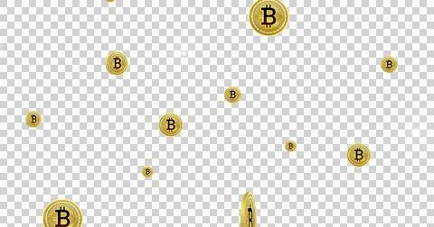 Image of bitcoins floating over transparent background Ilustração Stock
