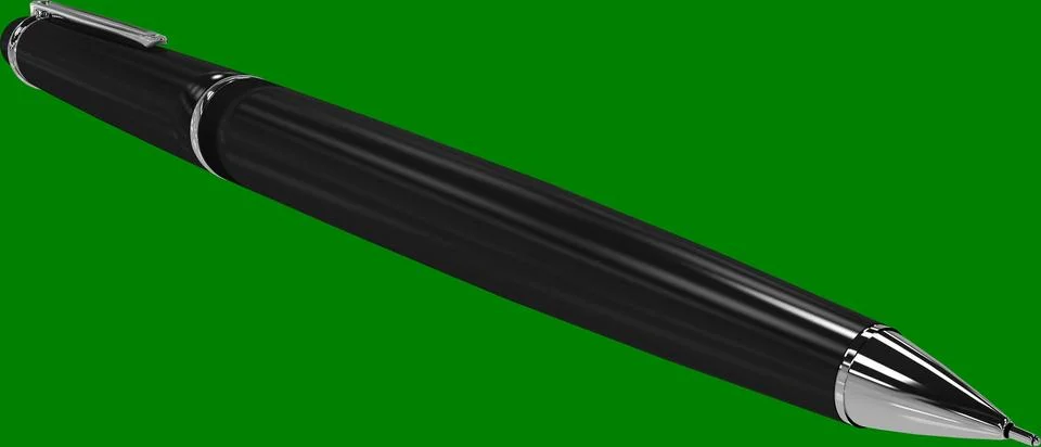 Image of black and silver writing pen Stock Photos