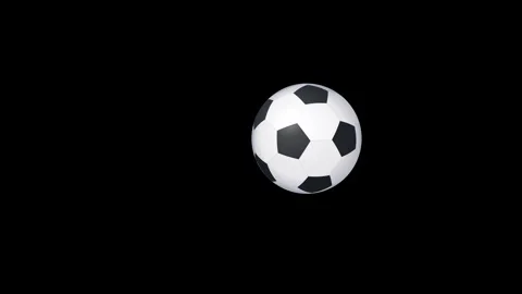 An image of a black background with white text and soccer ball in the middle 動画素材 345496422