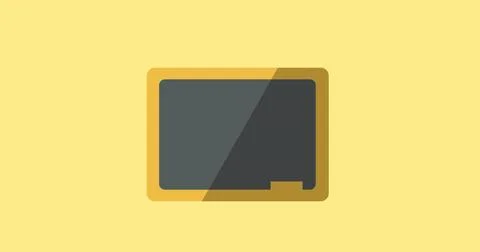 Image of black board with copy space over yellow background Foto stock