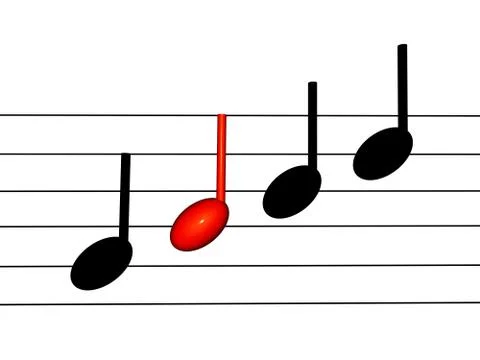 The image of black notes. Stock Illustration