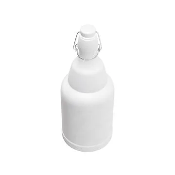 An image of a blank ceramic bottle isolated on a white background Stock Photos