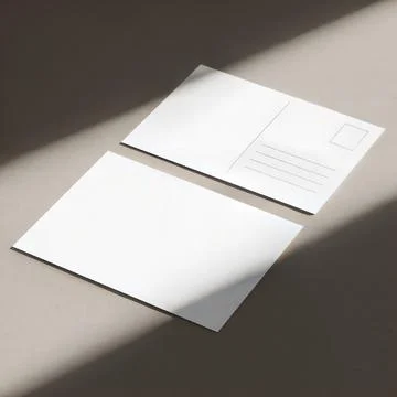 An image of a Blank Postcard isolated on a grey background Stock Illustration