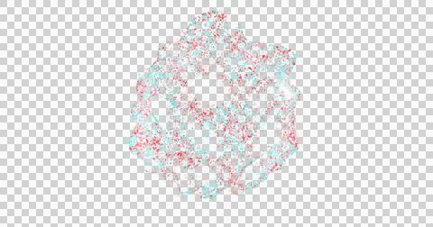 Image of blue and red spots moving over transparent background Ilustração Stock