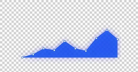 Image of a blue area chart forming and disappearing on black background Stock-Illustration