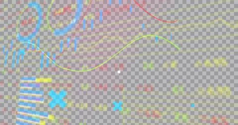 Image of blue crosses over data processing on graphs, and financial interface イラスト素材