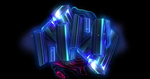 Image of blue diamonds on black background Stock Illustration