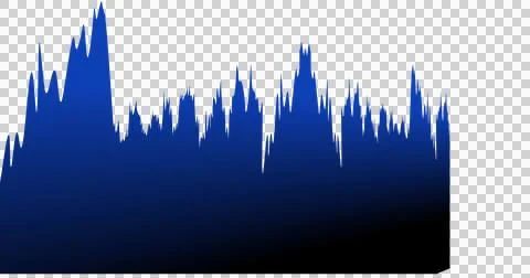 Image of blue financial graph and data processing over black background Stock Illustration