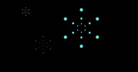 Image of blue fireworks exploding on black background 스톡 일러스트
