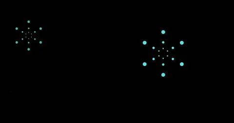 Image of blue fireworks exploding on black background 스톡 일러스트