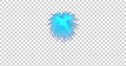 Image of blue fireworks exploding on white background Stock Illustration