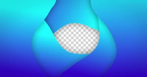 Image of blue gradient lines waving in seamless loop on white background Stock Illustration