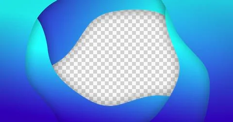 Image of blue gradient lines waving in seamless loop on white background Stock Illustration