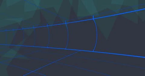 Image of blue grid over green pattern on grey background Stockfoto's