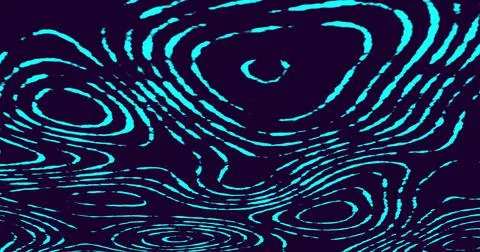 Image of blue line trails moving in hypnotic motion on seamless loop on blue Illustrazione stock