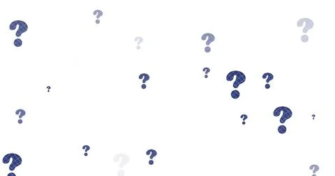 Image of blue question marks icons on white background Stock Illustration