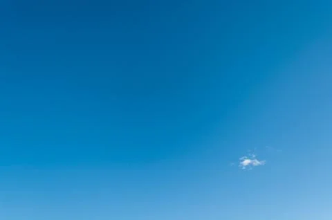 The image blue sky, a small cloud on the blue sky, Stock Photos