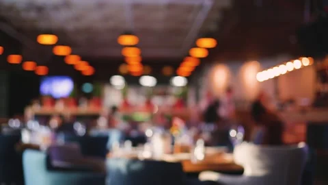 Image of blurred bokeh background with warm orange lights Stock-Footage 139148755