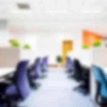 Image blurring in the office, use for the background Stock Photos