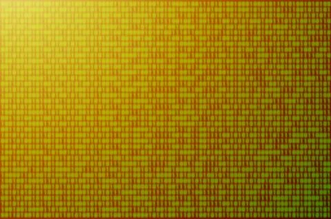 Image of a blurry binary code composed of a set of green numbers on a black b 写真素材