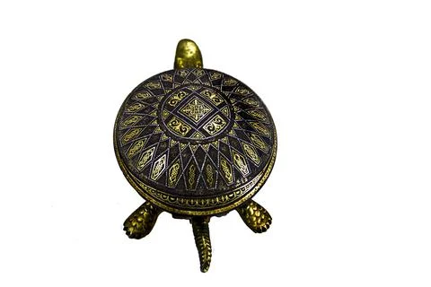 Image of  Brass Mechanical turtle bell Stock Photos